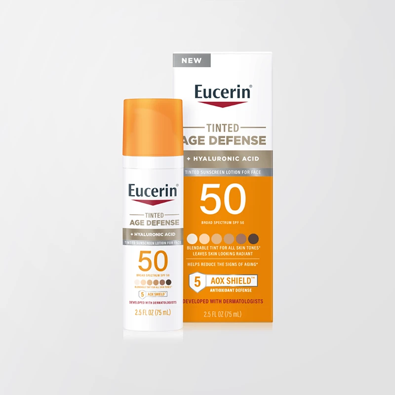  A product photo of the Eucerin Age defence tinted hyaluronic acid. (photo)