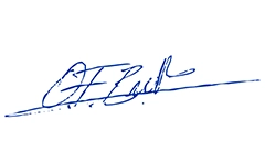 Signature of Oswald Barckhahn, Member of the Executive Board (photo)