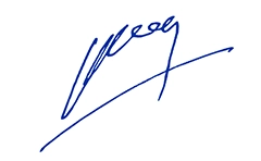 Signature of Vincent Warnery, Chairman of the Executive Board (photo)